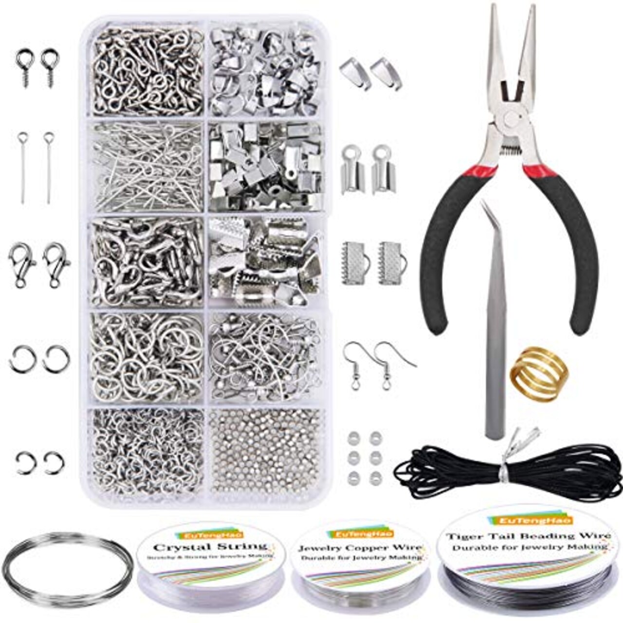 EuTengHao Jewelry Making Supplies Kit Jewelry Repair Tool Set with